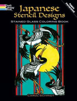 Paperback Japanese Stencil Designs Stained Glass Coloring Book