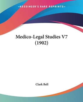 Paperback Medico-Legal Studies V7 (1902) Book