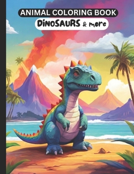 Paperback Adult Animal Coloring Book Dinosaurs and more Book