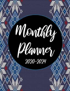 2020-2024 Monthly Planner: Blue Flowers Knitting 60 Months Appointment Calendar 5 year Monthly Planner 8.5 x 11 Business Planners and Journal Agenda ... With Holidays and Inspirational Quotes