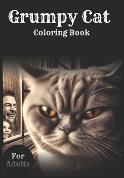 Paperback grumpy cat coloring book: images with phrases that only cats could say, bad tempered animal, gift, mindfulness, travel, Book