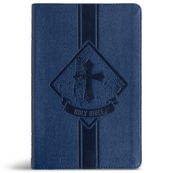 Imitation Leather KJV Kids Bible, Thinline Edition, Navy Leathertouch Book