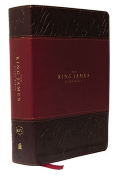 Imitation Leather The King James Study Bible, Imitation Leather, Burgundy, Indexed, Full-Color Edition [Large Print] Book