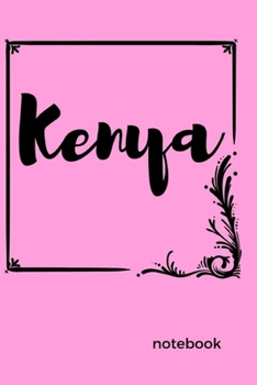 KENYA: 6X9 120 BLANK LINED MATTE COVER PERSONALIZED CUSTOM NAME JOURNAL (DIARY NOTEBOOK) TO WRITE IN