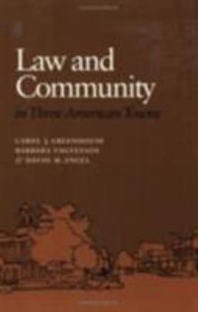 Paperback Law and Community in Three American Towns Book