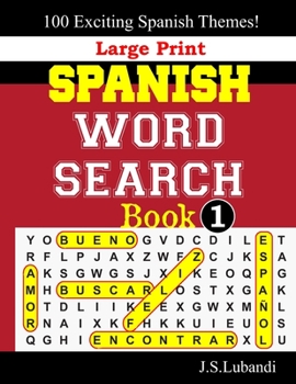 Paperback Large Print SPANISH WORD SEARCH Book;1 [Spanish] Book