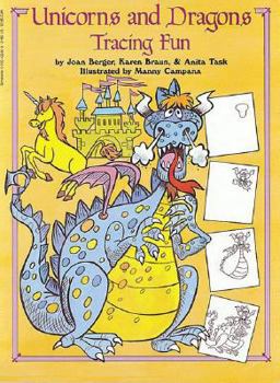 Paperback Unicorns and Dragons Tracing Fun Book