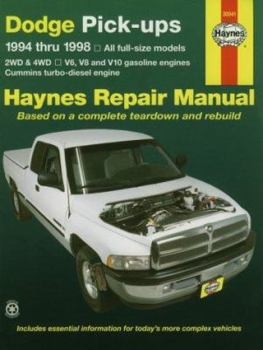 Paperback Dodge Pick-Ups Automotive Repair Manual Book