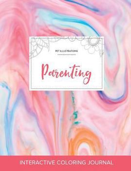 Adult Coloring Journal: Parenting (Pet Illustrations, Turquoise Stripes)