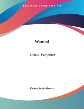 Paperback Wanted: A Man - Pamphlet Book