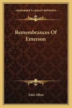 Paperback Remembrances Of Emerson Book