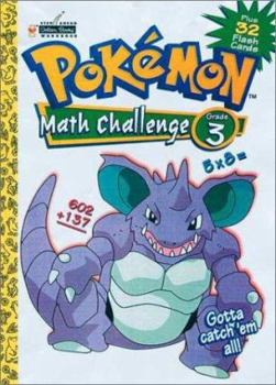 Paperback Pokemon Math Challenge Grade 3 Plus 32 Flash Cards Book