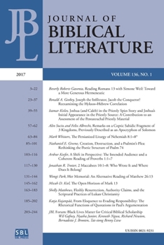 Paperback Journal of Biblical Literature 136.1 (2017) Book