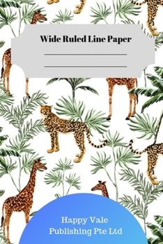 Cute Giraffe Theme Wide Ruled Line Paper