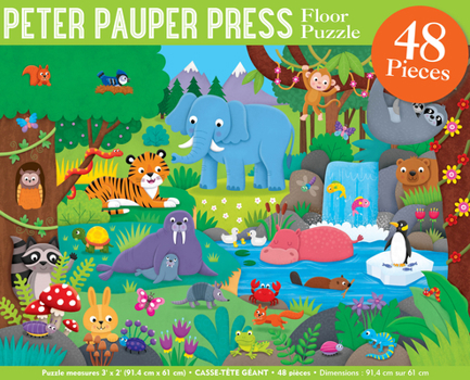 Misc. Animal Kingdom Floor Puzzle (48 Pieces) (36 Inches Wide X 24 Inches High) Book