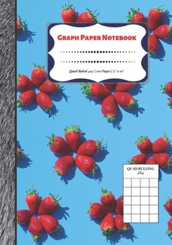 Paperback Graph Paper Notebook: Quad Ruled 4x4 - 110 Pages - 7" x 10" Squared Graphing Paper * Blank Notebook * Grid Paper * Softback ...(Composition Book