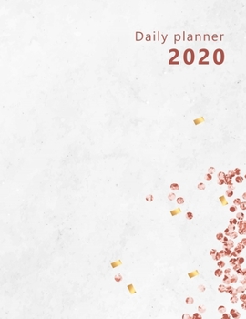 Daily Planner: Large, 1 day per page. Daily Schedule, Goals, To-Dos, Assignments and Tasks. Includes Gratitude section, Meal planner, Mood and Water ... (Purple glitters look. Soft matte cover).
