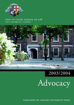 Advocacy (Blackstone Bar Manual)