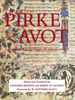 Paperback Pirke Avot: A Modern Commentary on Jewish Ethics Book