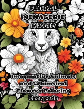 Paperback Floral Menagerie Magic: Imaginative Animals and Whimsical Flowers Coloring Escapade Book