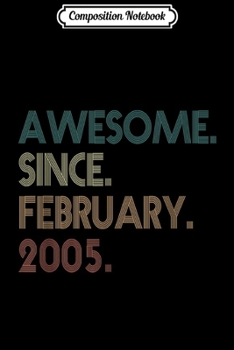 Composition Notebook: 18th Birthday Epic Since February 2001 Vintage Gift Journal/Notebook Blank Lined Ruled 6x9 100 Pages