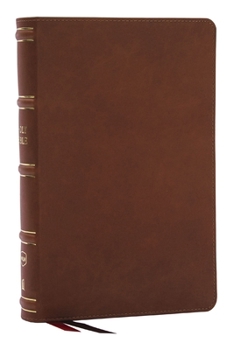 Leather Bound Nkjv, Single-Column Reference Bible, Verse-By-Verse, Brown Genuine Leather, Red Letter, Comfort Print (Thumb Indexed) Book