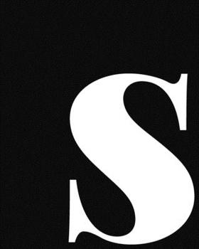 s: Large Minimalist Modern Lined Notebook in Black and White Personalized Monogram Lowercase Letter s