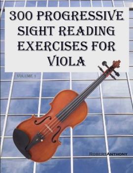 Paperback 300 Progressive Sight Reading Exercises for Viola [Large Print] Book