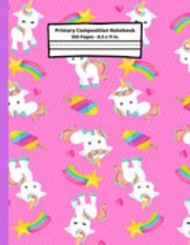 Paperback Unicorn Primary Composition Notebook: Blank Story Journal Lined Paper 8.5" x 11" Children's K2 School Book