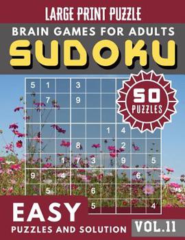 Paperback Easy SUDOKU: Full Page Easy SUDOKU with answers Maths Book to Challenge Your Brain Large Print (Sudoku Brain Games Puzzles Book Lar [Large Print] Book