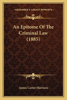 An Epitome Of The Criminal Law