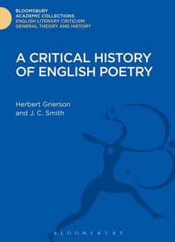 Hardcover A Critical History of English Poetry Book