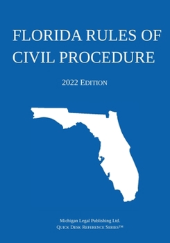 Paperback Florida Rules of Civil Procedure; 2022 Edition Book