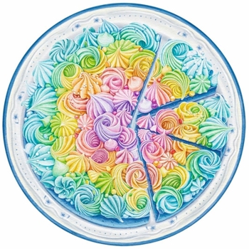 Misc. Rainbow Cake 500 PC Round Puzzle Book