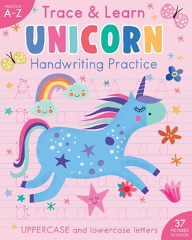 Paperback Trace & Learn Handwriting Practice: Unicorn Book