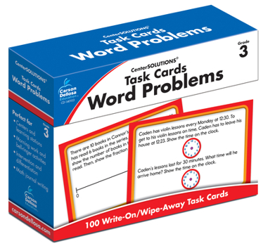 Cards Task Cards: Word Problems, Grade 3 Book