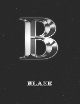 Paperback Blaze: 2 Year Weekly Planner with Note Pages (24 Months) - Silver Effect Personalized Custom Letter B Initial First Name - 20 Book