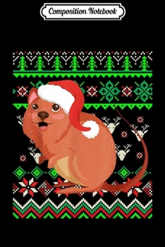 Paperback Composition Notebook: Australian Animal Ugly Christmas Quokka Journal/Notebook Blank Lined Ruled 6x9 100 Pages Book