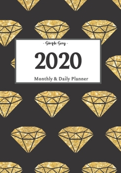 Paperback 2020 Planner Daily and Monthly: On-The-Go Planner - Jan 1, 2020 to Dec 31, 2020: Daily & Monthly Planner + Calendar Views - Productivity Planner - Gol Book