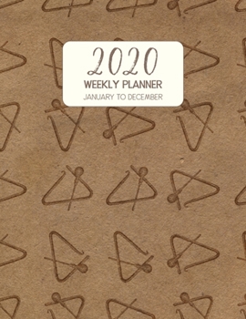 2020 Weekly Planner January to December: Dated Diary With To Do Notes & Inspirational Quotes - Triangle (Vintage Music Calendar Planners)