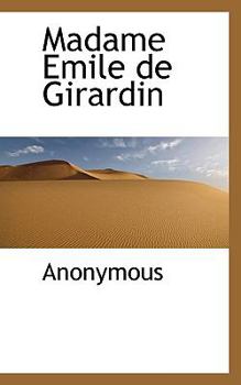 Paperback Madame Emile de Girardin Book
