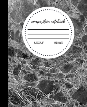Composition Notebook: Black Marble College Ruled Lined Journal for School | 100 Pages | 7.5 x 9.25" | Women Teens Girls Kids Children | (Marble Composition Notebook) (Marble Composition Notebooks)