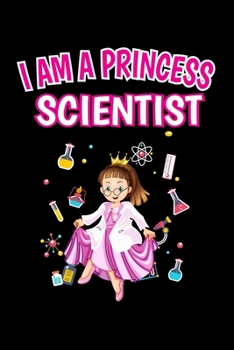 Paperback Notebook: Princess Scientist Researcher Gift 120 Pages, 6X9 Inches, Dot Grid Book