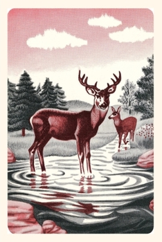 Paperback Vintage Journal Deer in Stream Book