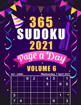 Paperback 365 Sudoku 2021 Page a Day Volume 6: 2021 Daily Ultimate Sudoku Book for Adults Easy to Hard Challenges During Christmas Holidays Large Print Book