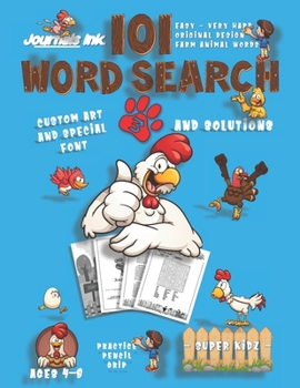 101 Word Search for Kids 3: SUPER KIDZ Book. Children - Ages 4-8 (US Edition). Chicken Rooster OK. Farm Animals Words w custom art interior. 101 ... - Farm Animals Word Search for Kids)