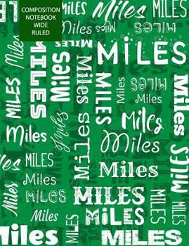 Paperback Miles Composition Notebook Wide Ruled Book