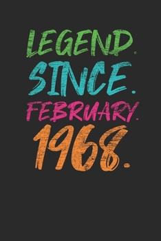 Legend Since February 1968: Birthday Gift or Anniversary Gift Idea - Graph Paper Notebook