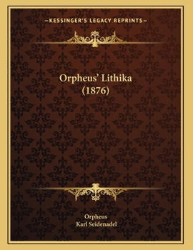 Paperback Orpheus' Lithika (1876) [German] Book