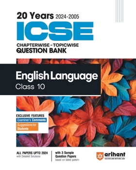 Paperback 20 YRS ICSE Chapterwise Question bank English Language 10th Book
